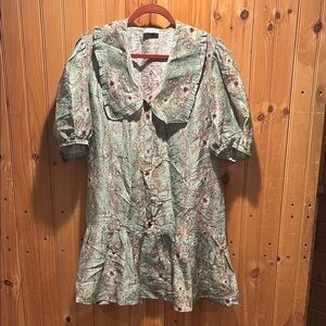 SANDRO silk linen blend mini dress